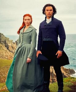 Ross And Demelza Poldark Serie paint by number