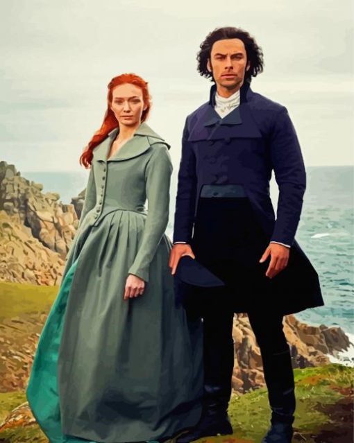 Ross And Demelza Poldark Serie paint by number