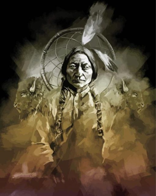 Sitting Bull Native American Chief paint by number