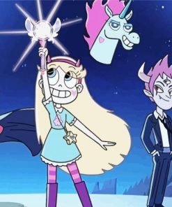 Star Vs The Forces Of Evil Characters paint by number