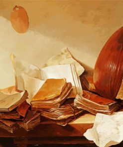 Still Life With Books By Jan Davidsz De Heem paint by number