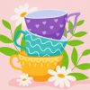 Teacup Flowers paint by number