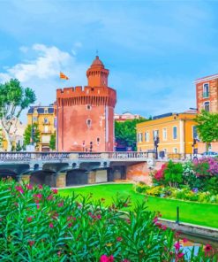 The Beautiful City Perpignan paint by number