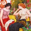 Three Classic Women In Garden paint by number