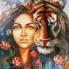 Tiger Woman Art paint by number