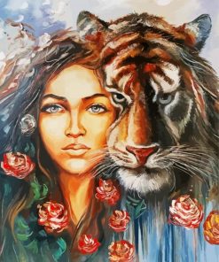 Tiger Woman Art paint by number