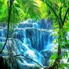 Tropical Waterfall paint by number