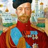 Tsar Nicholas II By Boris Kustodiev paint by number