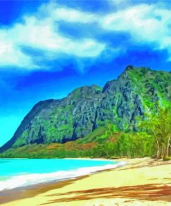 Waimanalo Beach Art paint by number