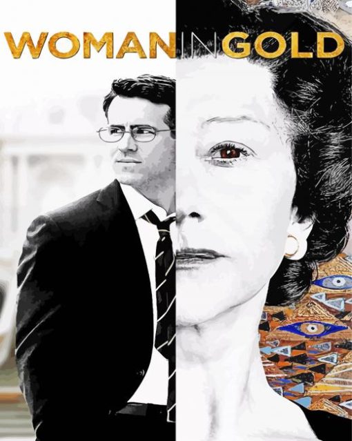 Woman In Gold Movie Poster paint by number