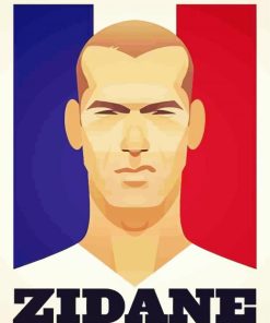 Zinedine Zidane Poster paint by number