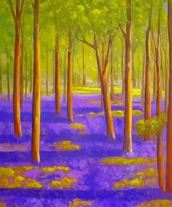 Aesthetic Bluebell Wood Art paint by number