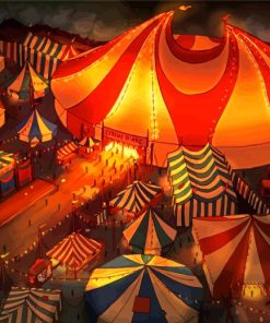 Aesthetic Circus Landscape paint by number