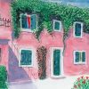 Aesthetic Pink House Art paint by number