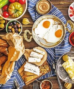 Aesthetic Turkish Breakfast paint by number