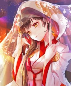 Anime Girl In Chinese Dress paint by number