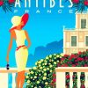 Antibes Travel Poster paint by number