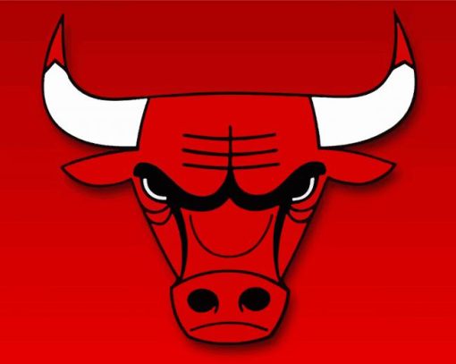 Basketball Logo Bulls paint by number