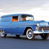 Blue 1955 Chevrolet paint by number