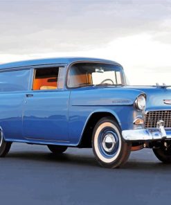 Blue 1955 Chevrolet paint by number