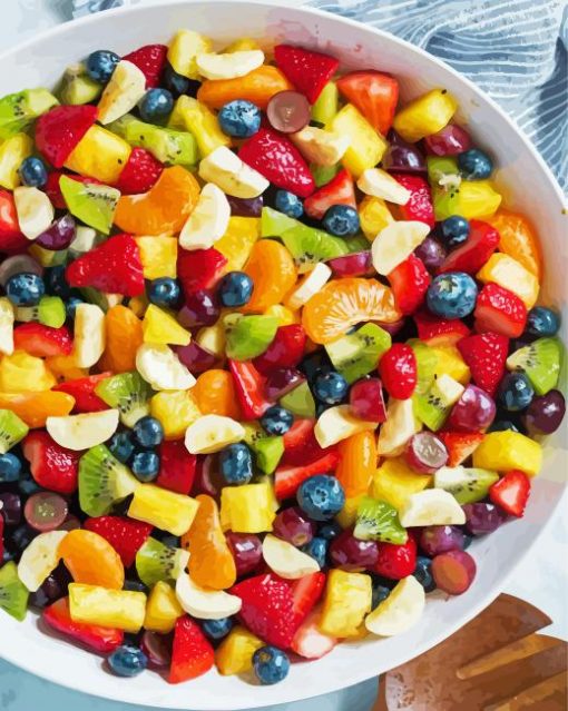 Colorful Fruit Salad paint by number