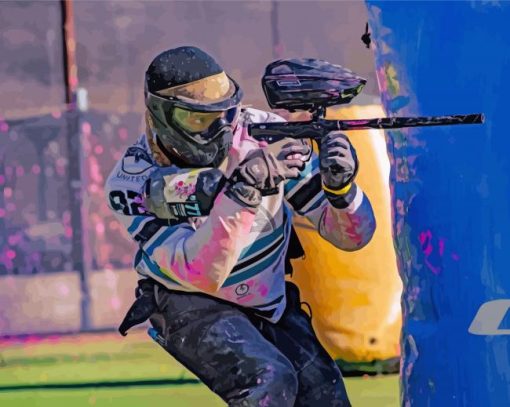 Cool Paintball paint by number