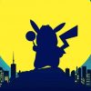 Detective Pikachu Silhouette paint by number