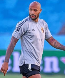 Former Footballer Thierry Henry paint by number