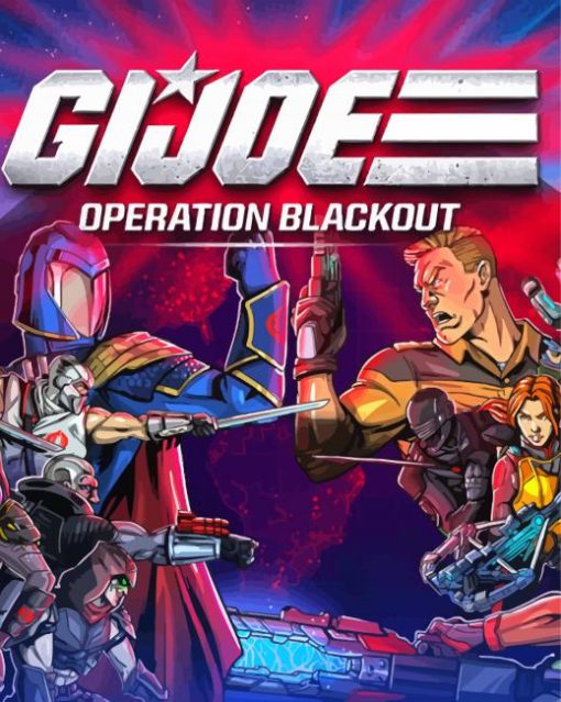 Gi Joe Operation Blackout paint by number