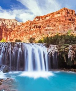 Havasu Falls Nature paint by number