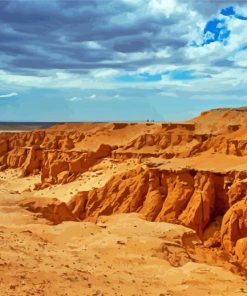 Mongolia Flaming Cliffs paint by number