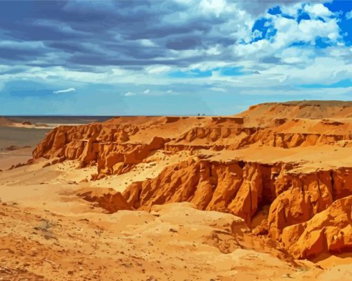 Mongolia Flaming Cliffs paint by number