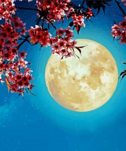 Moon And Flowers paint by number