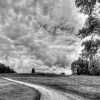 Old Black And White Country Road paint by number