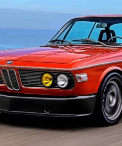 Red Bmw E9 Car paint by number