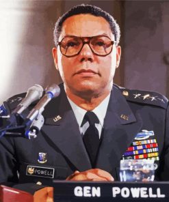 Statesman Colin Powell paint by number