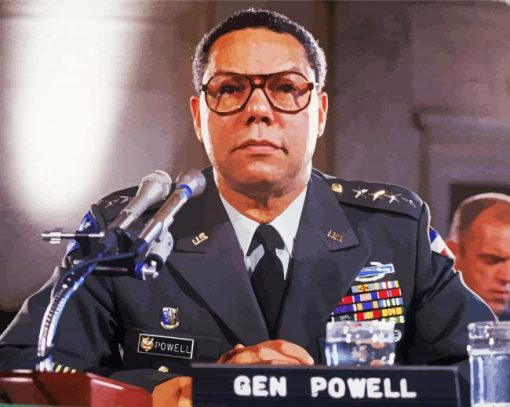 Statesman Colin Powell paint by number