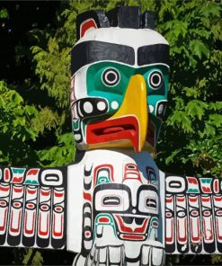 Totem Pole Canada paint by number