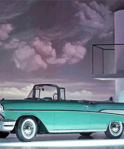 Vintage Chevy Bel Air paint by number