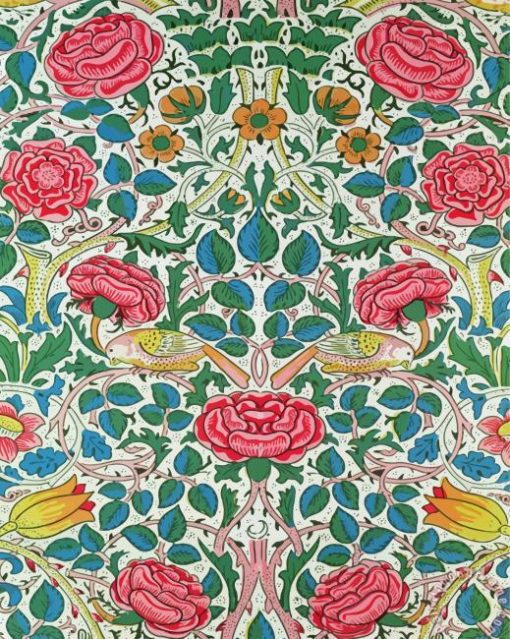 William Morris Rose paint by number