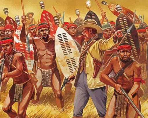 Zulu War Art paint by number