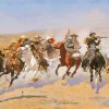 A Dash For The Timber By Frederic Remington paint by number