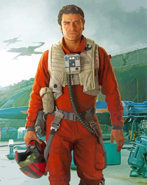 Aesthetic Poe Dameron paint by number