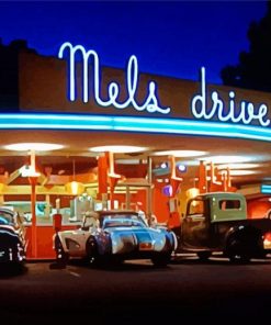 American Graffiti Mels Drive In paint by number