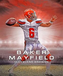 Baker Mayfield Cleveland Browns paint by number