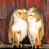 Barn Owls In Love paint by number