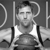 Black And White Dirk Nowitzki paint by number