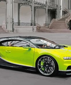 Bugatti Chiron Green Car paint by number