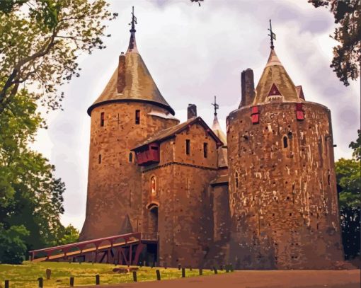 Castell Coch Building paint by number