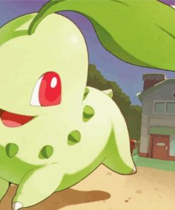 Chikorita Pokemon Species paint by number